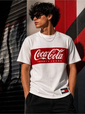Tommy Jeans x Coca-Cola Graphic Tee | Men’s Medium | Vintage Style